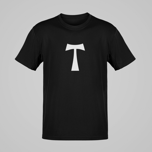 Camiseta Regular - Tau - Preta com detalhes brancos